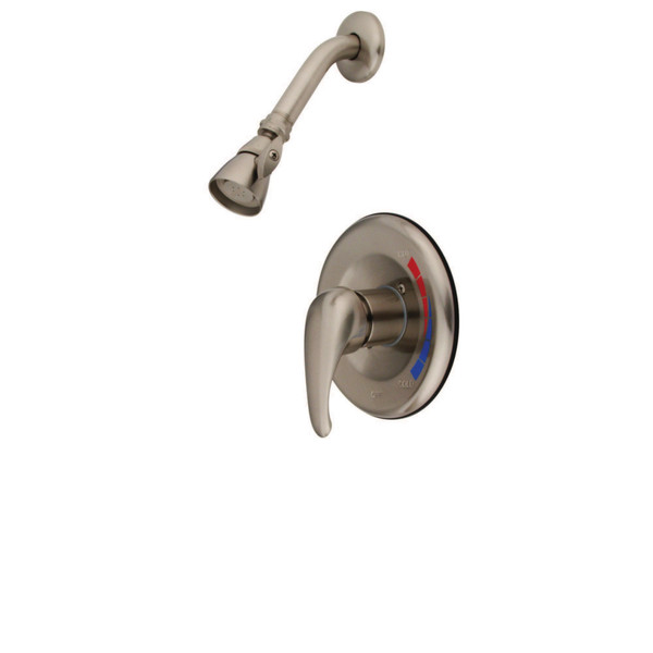 Kingston Brass Shower Faucet, Brushed Nickel, Wall Mount KB658SO